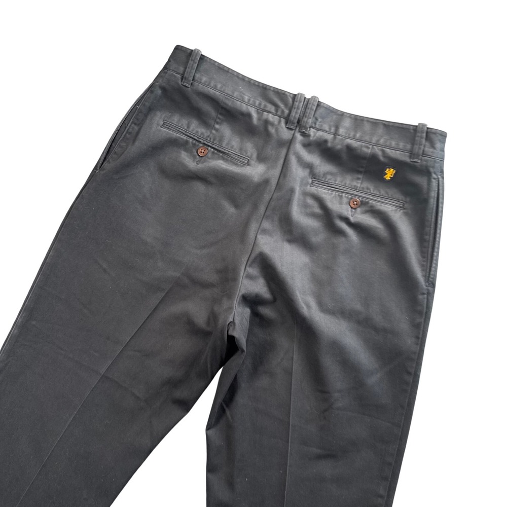 Lincs David Chu Pleated Chino Pants 36x30 Black Cuffed‎